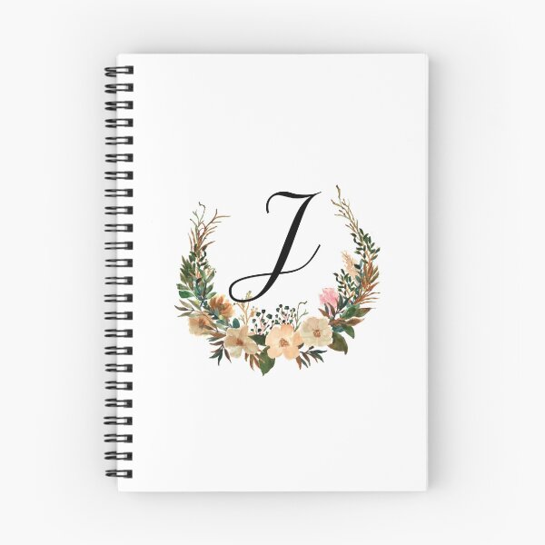 Artikelvorschau, Herbstblumenmonogramm | Monogrammbuchstabe J entworfen und verkauft von JustSeasons.