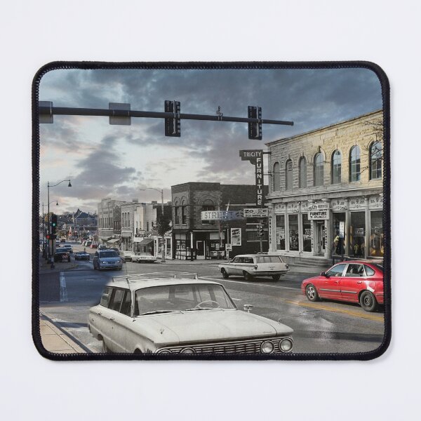 Item preview, Mashup Batavia, IL - Looking west on Wilson Street - SW Corner of Wilson & River Street (Illinois Route 25) designed and sold by Shumway  Studio.