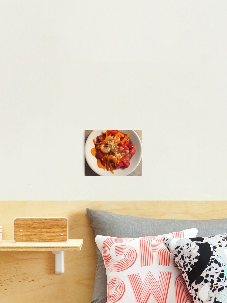 Thumbnail 1 of 3, Photographic Print, “Shrimp with Peppers, Please” ~ She Likes to Cook designed and sold by CarmelArtist.