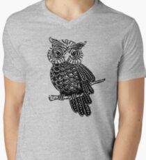 Cute Owl On Tree Men's V-Neck T-Shirt