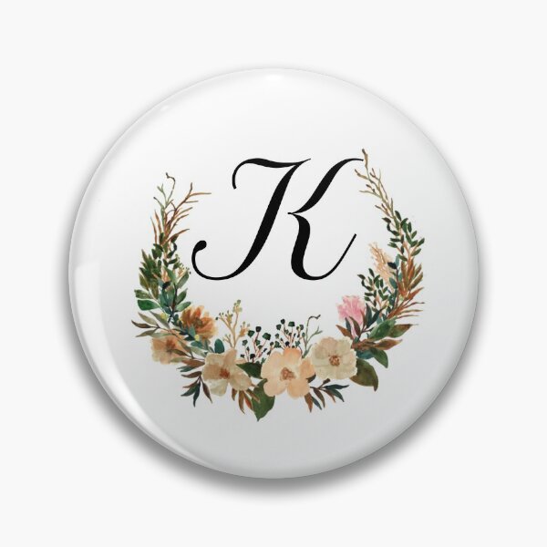 Item preview, Autumn Floral Monogram | Monogram Letter K designed and sold by JustSeasons.