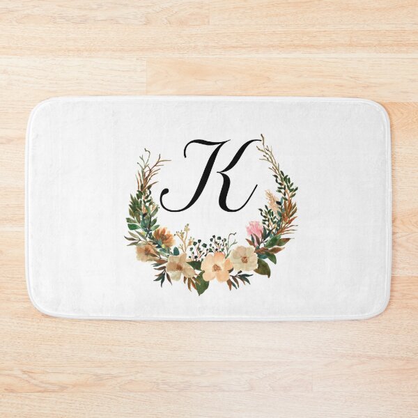 Item preview, Autumn Floral Monogram | Monogram Letter K designed and sold by JustSeasons.