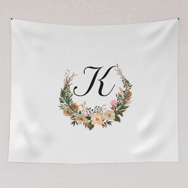 Item preview, Autumn Floral Monogram | Monogram Letter K designed and sold by JustSeasons.