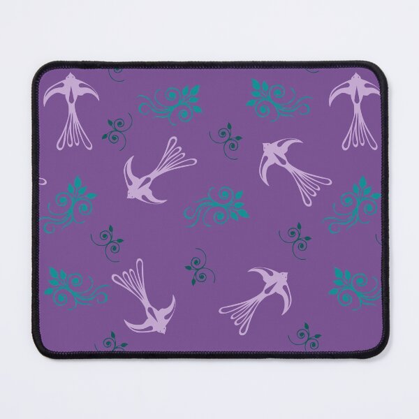 Item preview, Violet and Blue Birds and Flowers Vintage Pattern designed and sold by Missing In Art.