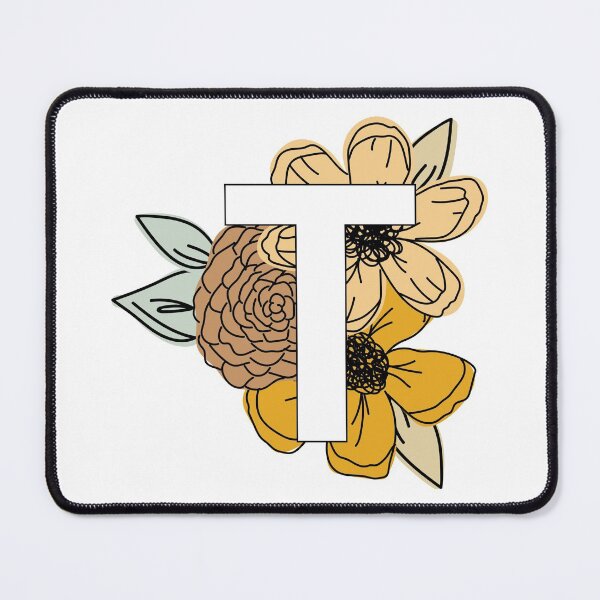 Item preview, Floral Monogrammed T designed and sold by meid designs.