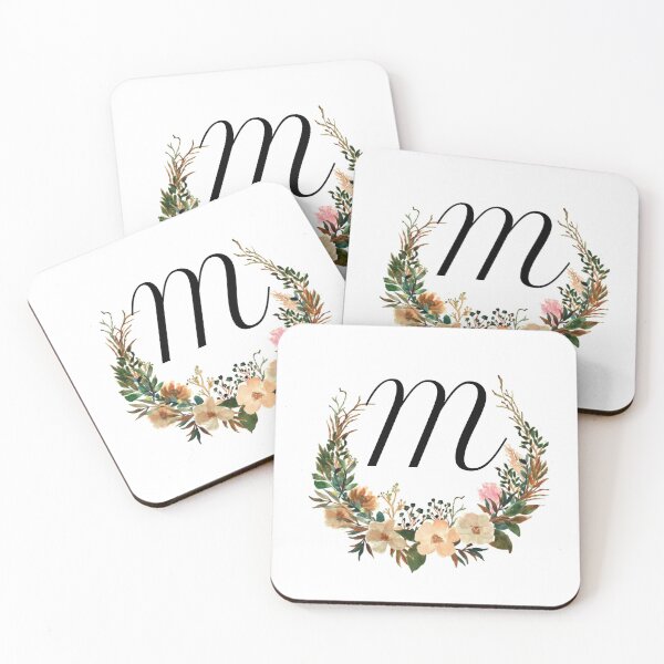 Item preview, Autumn Floral Monogram | Monogram Letter M designed and sold by JustSeasons.