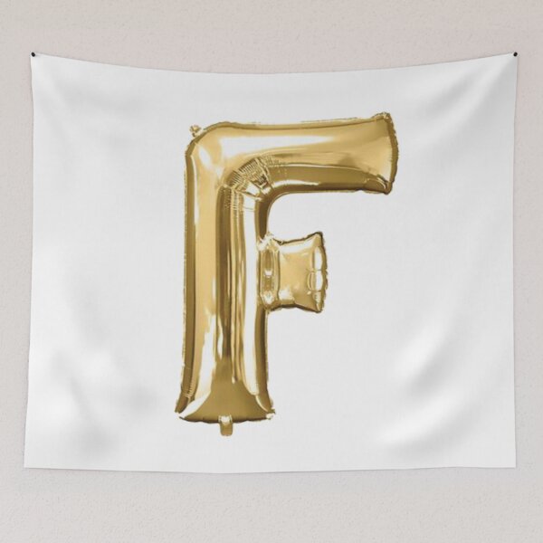 Item preview, Gold Foil Mylar Balloon Letter F designed and sold by ArcherAshleyArt.