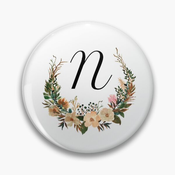 Item preview, Autumn Floral Monogram | Monogram Letter N designed and sold by JustSeasons.