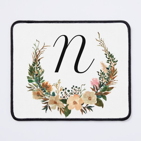 Item preview, Autumn Floral Monogram | Monogram Letter N designed and sold by JustSeasons.