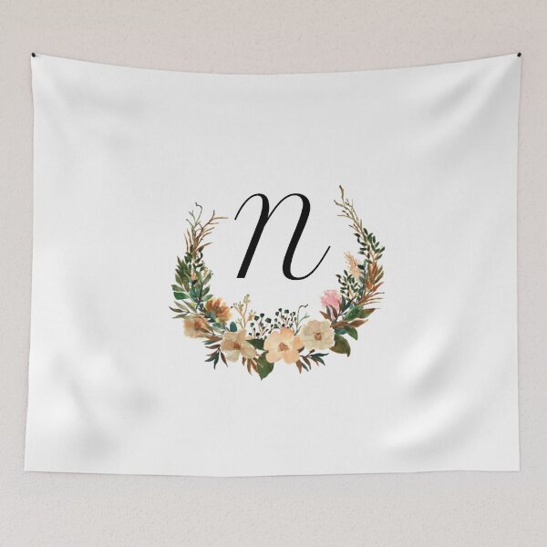 Item preview, Autumn Floral Monogram | Monogram Letter N designed and sold by JustSeasons.