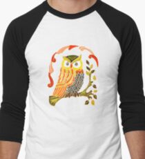 Lovely Cute Owl Men's Baseball ¾ T-Shirt