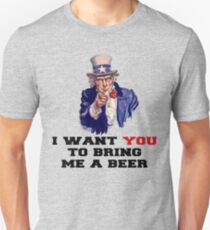 Ich möchte, dass du mir ein Bier bringst Slim Fit T-Shirt