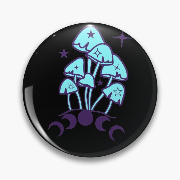 Item preview, Psychedelic Blue Goblincore Aesthetic Dark Academia Cottagecore Mushroom designed and sold by Vegginitup.