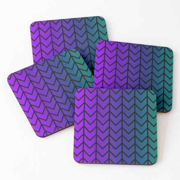 Item preview, Purple, Blue, Green Striped Gradient Chevron designed and sold by ColorPopArtBoutique.