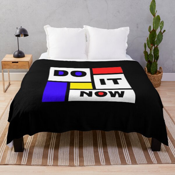 Item preview, DO IT NOW - Mondrian style art design with motivational quote designed and sold by Art4Motivation.