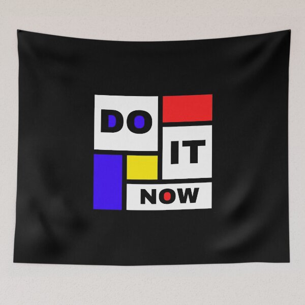 Item preview, DO IT NOW - Mondrian style art design with motivational quote designed and sold by Art4Motivation.