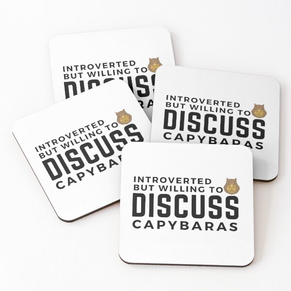 Item preview, Introverted but willing to discuss capybaras, funny capybara, cute hamster  designed and sold by oufa.