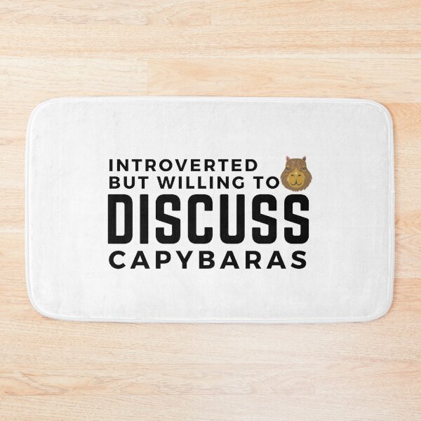 Item preview, Introverted but willing to discuss capybaras, funny capybara, cute hamster  designed and sold by oufa.