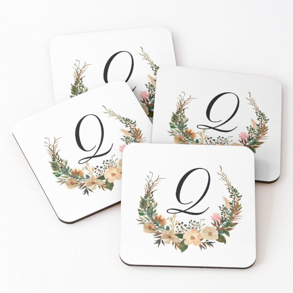 Item preview, Autumn Floral Monogram | Monogram Letter Q designed and sold by JustSeasons.