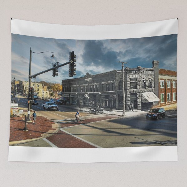 Item preview, Mashup Batavia, IL - Wilson Street & Island Avenue - Birds Eye View designed and sold by Shumway  Studio.