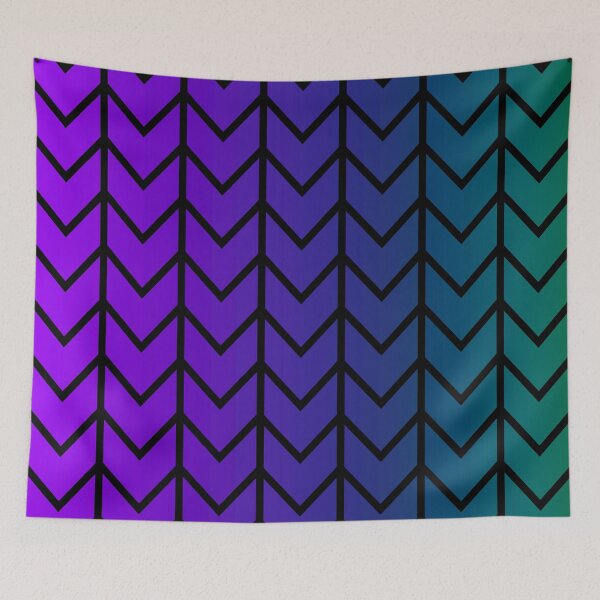 Item preview, Purple, Blue, Green Striped Gradient Chevron designed and sold by ColorPopArtBoutique.