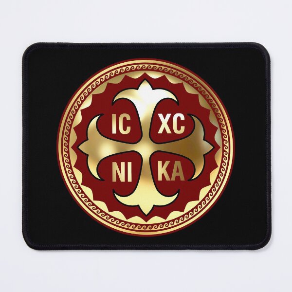 Item preview, Greek Orthodox Cross Red Gold Black designed and sold by Yiorgos Designs.
