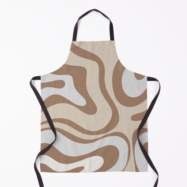 Item preview, Modern Liquid Swirl Abstract Pattern Square in Coffee Brown and Light Silver Grey designed and sold by kierkegaard.