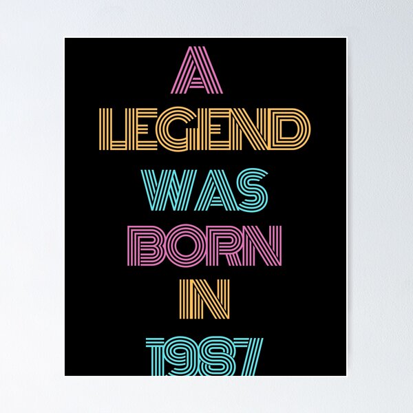 Item preview, Retro A legend was Born in 1987 gifts designed and sold by fra02.
