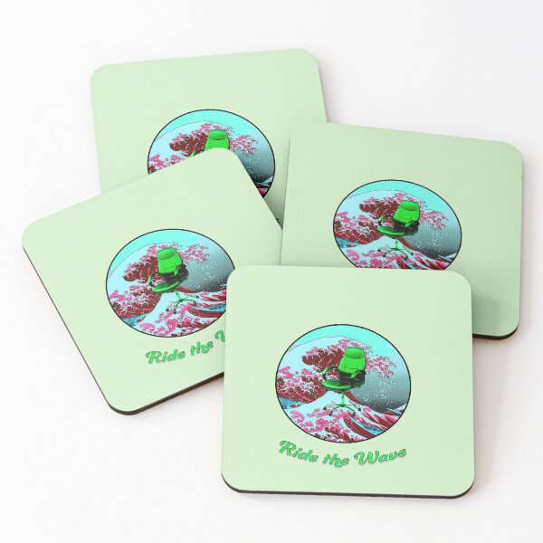 Item preview, Ride the Wave (Green) designed and sold by DaganSays.