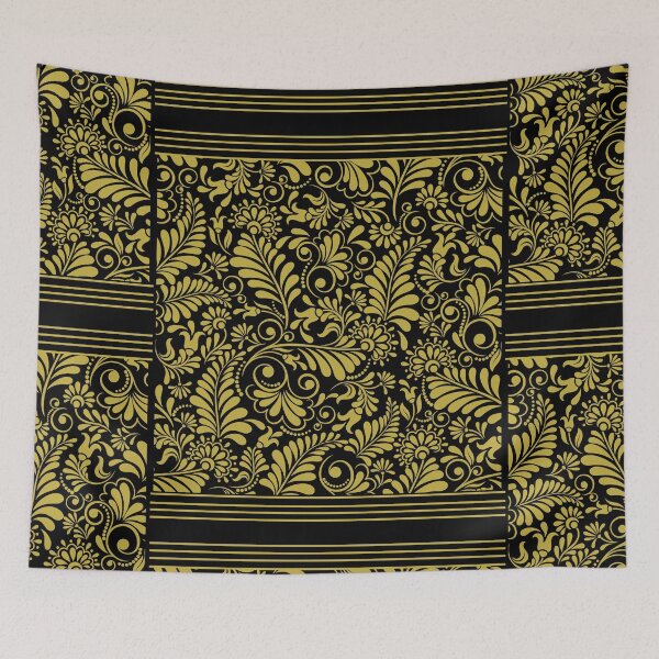 Item preview, Fracturing floral mustard color detailed design designed and sold by utile style.