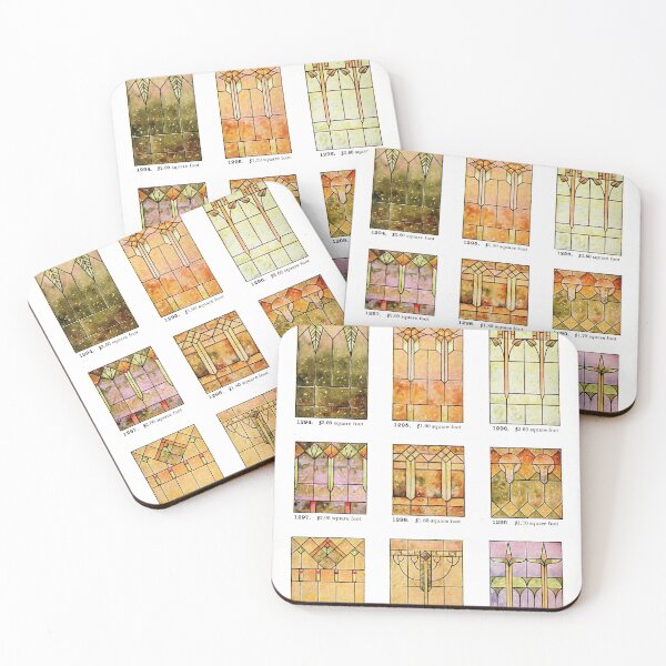 Vintage International art glass catalogue (1914) Coasters (Set of 4)