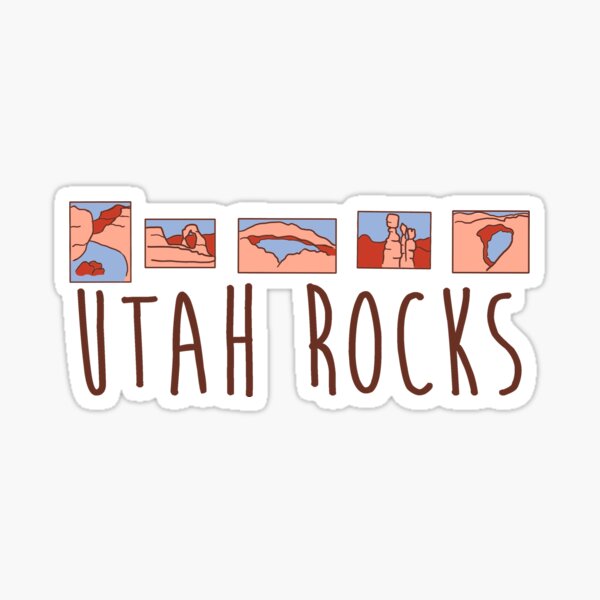 Vista previa del artículo con la obra «Utah Rocks!», diseñado y vendido por aeriegger.