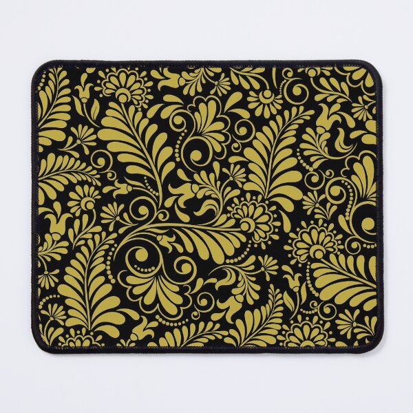 Item preview, Fracturing floral mustard color detailed design designed and sold by utile style.