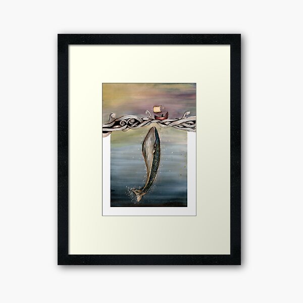 Jonah and the whale Framed Art Print