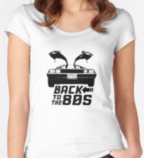 Back To The 80s Delorean Women's Fitted Scoop T-Shirt