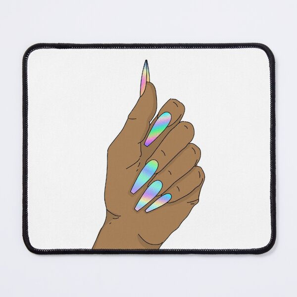 Item preview, Hand with long holographic nails designed and sold by savanamms6.