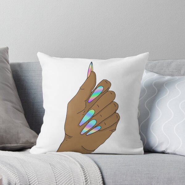 Item preview, Hand with long holographic nails designed and sold by savanamms6.