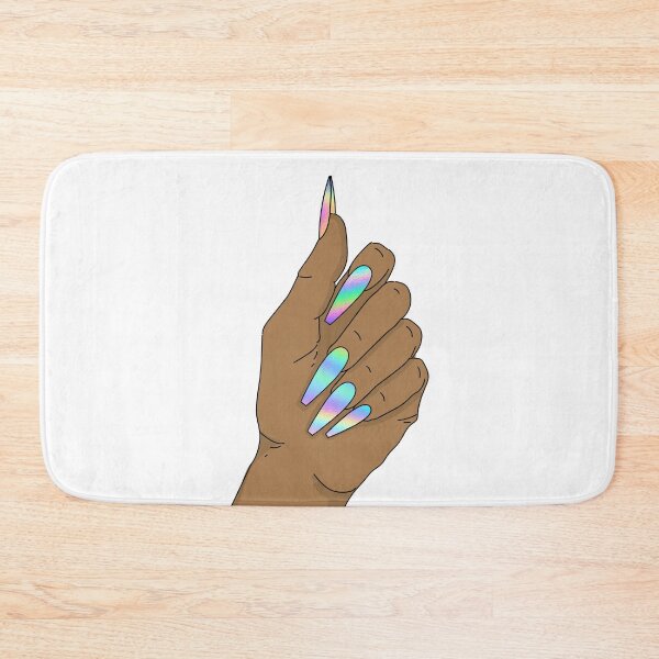 Item preview, Hand with long holographic nails designed and sold by savanamms6.