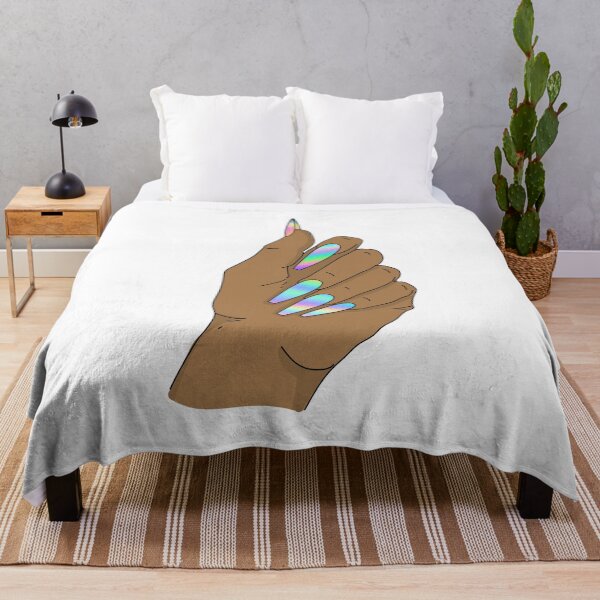 Item preview, Hand with long holographic nails designed and sold by savanamms6.