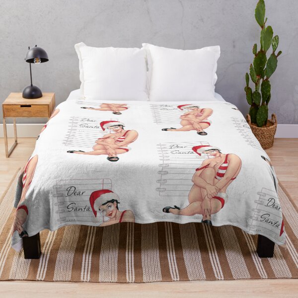 Item preview, Dear Santa... Merry Christmas pinup girl drawing designed and sold by AnnaRuz.