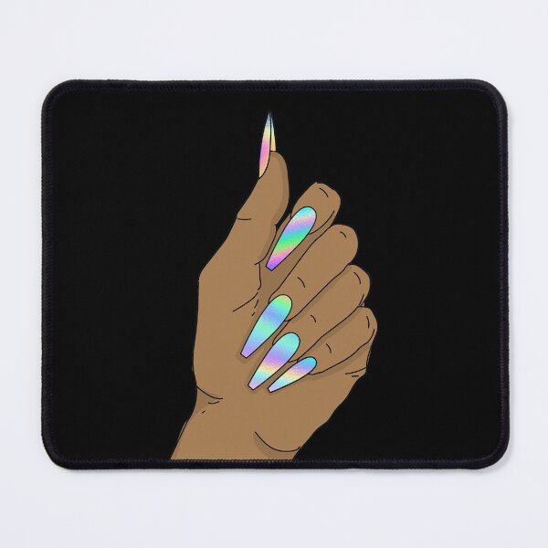 Item preview,  Hand with long holographic nails designed and sold by savanamms6.