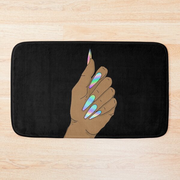 Item preview,  Hand with long holographic nails designed and sold by savanamms6.