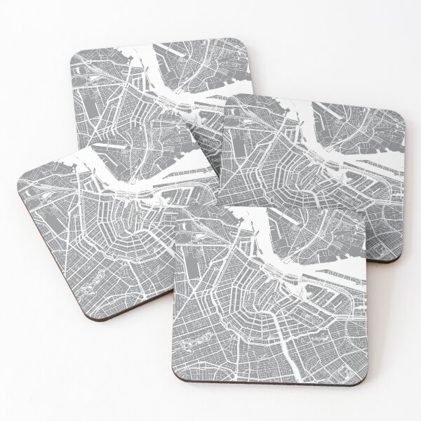Item preview, Amsterdam, Netherlands, City Map - Grey designed and sold by helloadventure.