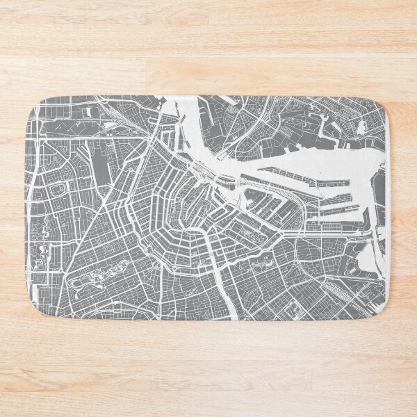Item preview, Amsterdam, Netherlands, City Map - Grey designed and sold by helloadventure.