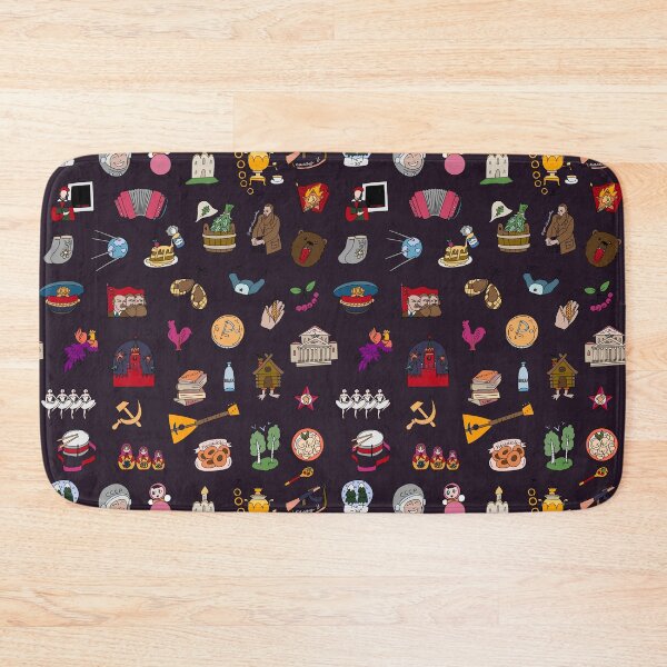 Item preview, Russian Travel Icons Pattern Colored designed and sold by RussianGifts.