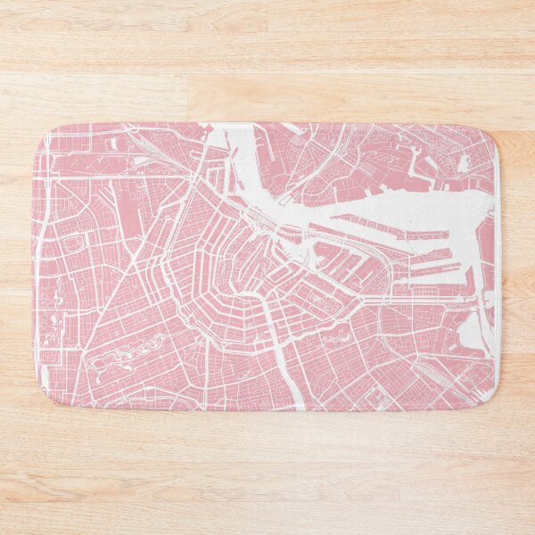 Item preview, Amsterdam, Netherlands, City Map - Pink designed and sold by helloadventure.