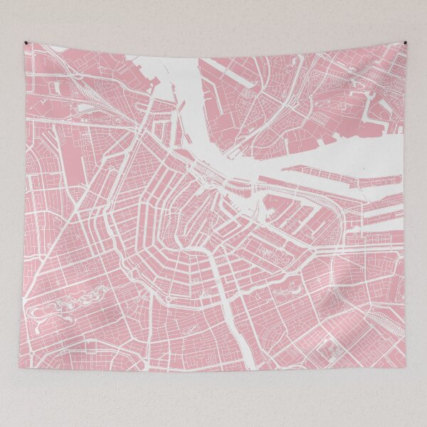 Item preview, Amsterdam, Netherlands, City Map - Pink designed and sold by helloadventure.