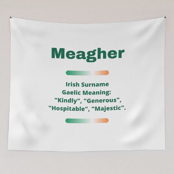 Item preview, Meagher Family Surname Meaning designed and sold by teewearstyle.