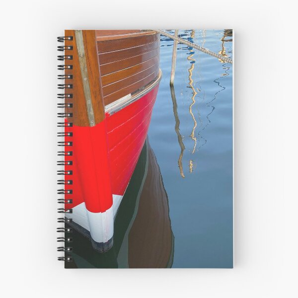 Item preview, Reflections of a red wooden boat, Klosters, Hiddensee, DE designed and sold by Michael Brewer.