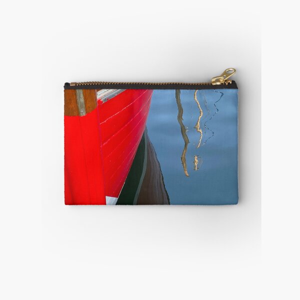 Item preview, Reflections of a red wooden boat, Klosters, Hiddensee, DE designed and sold by Michael Brewer.